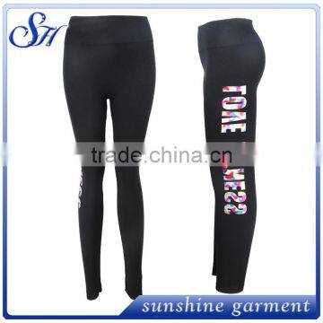 2017 seamless leggings wholesale print Logo fitness leggings for women