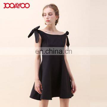 2017 fashion black sleeveless mini lady dress summer woman short dress