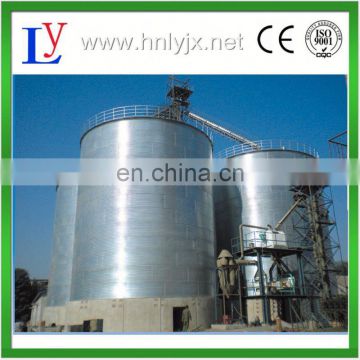 100t,200t,500t,1000t,5000t grain storage silos with flat bottom equipped with sweep auger
