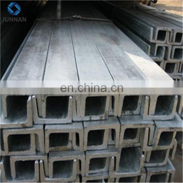 China Q235 SS400 Hot rolled steel u channel and u type steel channel size for sale