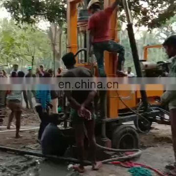 One man rotary bore hole water well drilling rig machine price for sale