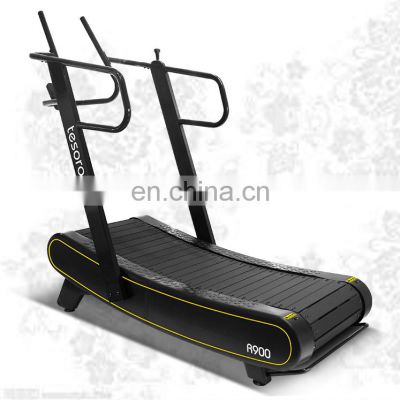 china non-motorized commercial use home fitness magnetic gym equipment manual body strong Curved treadmill & air runner