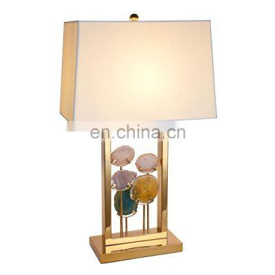 Brlighting Unique Designed Luxury Agate Stone Table Lamp for Hotel Bedside