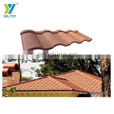 Customized Flowing Curves Mediterranean Style Anti-corrosion Anti-rust Stone Coated Metal Barrel Tile Roof Patio Contractors