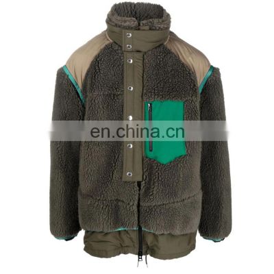 wholesales  oem services custom logo men's jacket windproof sherpa coat jacket