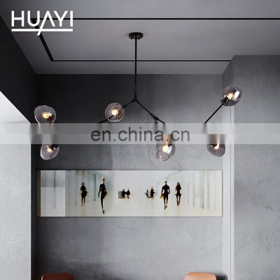 HUAYI New Arrival Indoor E27 Living Room Hotel Luxury Pendant Light Simple Modern Chandelier