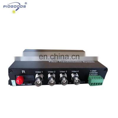 Buy Digital 4 ch 720P TVI/CVI/AHD  Fiber Optic Video Converter Transmission china supplier