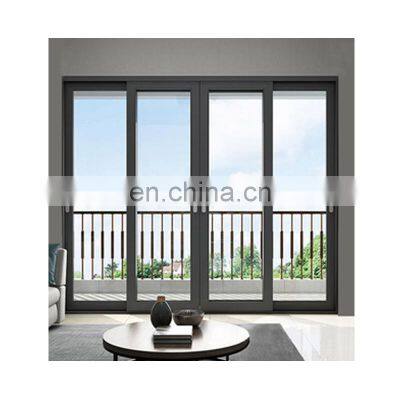 USA Canada standard customized aluminum sliding door with tempered double glass for terrace veranda
