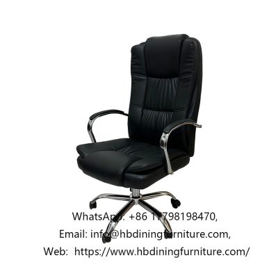High back leather metal legs swivel office chair