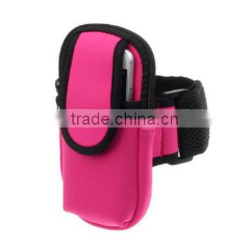 2015 cell phone bag for girls, adjustable armband strap, soft neoprene material