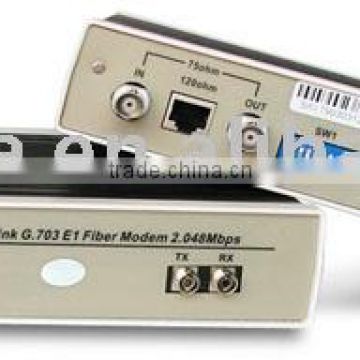 Single E1 optic fiber modem
