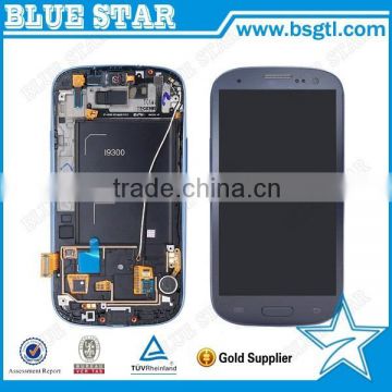 wholesale for samsung i9300 galaxy s3 lcd with digitizer complete with frame