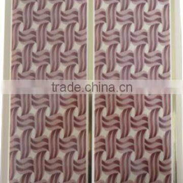 New style,middle groove pvc ceiling,pvc panel,plastic wall panel with gold strip G253