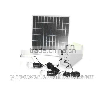 home solar system kit 15W, 2 LED lights,1*5VUSB,4*12V output