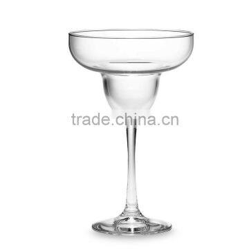 New Style Mouth Blown Glass Margarita Cup with Thick Stem