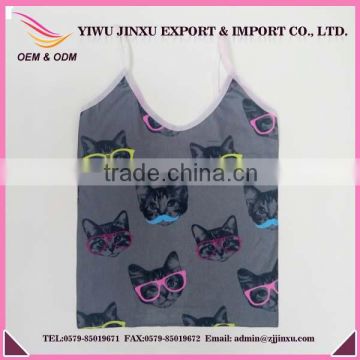 Wholesale Comfortable Seamless Children Clothes Animal Picture Printed With Adjustable Straps Kids Tank Tops