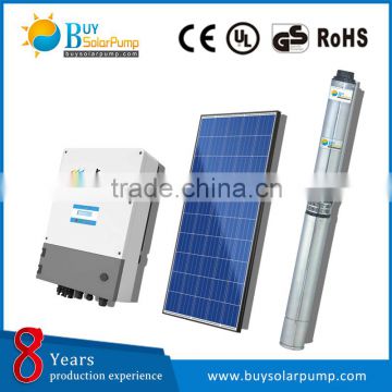 best price AC 220 v single phrase solar powerd deep well Submersible pump in china for agriculture irrigation 50/60HZ