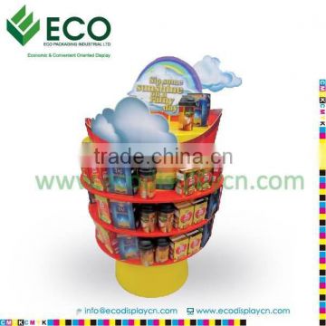Holiday promotional merchandise display stands , creative promotional floor stand displays for beverage