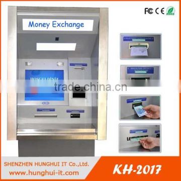 Wall through cash acceptor and bill dispenser currency exchange machine automatic payment terminal