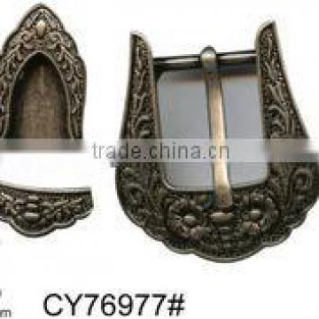 floral engraved old silver belt buckle