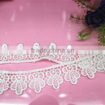 custom cheap 3.3cm width crown style polyester hollow out lace
