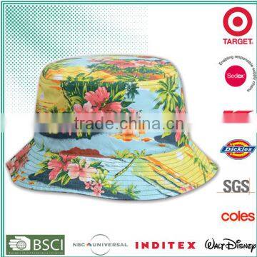 2016 fashion custom printed bucket hat wholesale