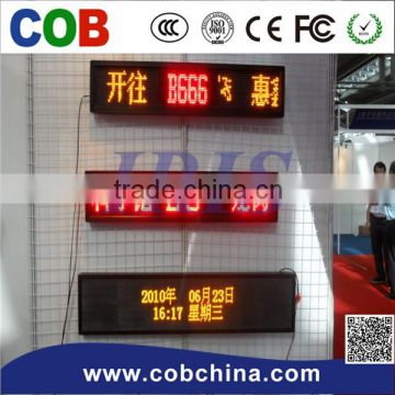 CE approved p10 single color moving led display screen sign