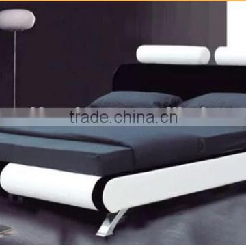Top selling bed, elegant leather bed, Reasonable price modern white bed on sale