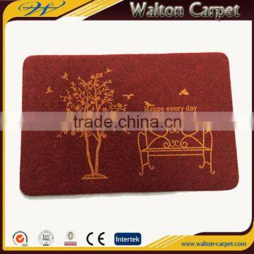 Screen print velour non-woven high quality dust control logo mat