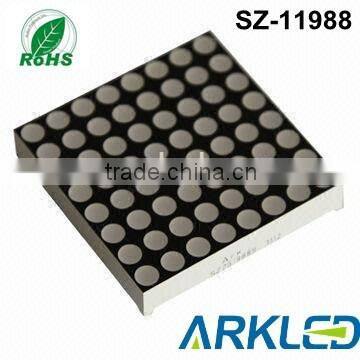 1.9'' 8 x 8 yellow green Color dot matrix led display, RoHS Approved