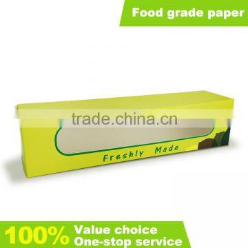 Custom Disposable Printed Paper Fast Food bread Packaging Box With Clear Window