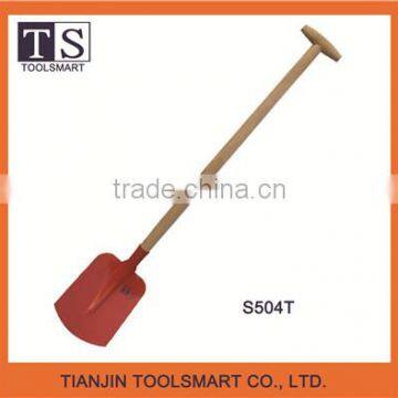 farming tools wooden handle steel shovel