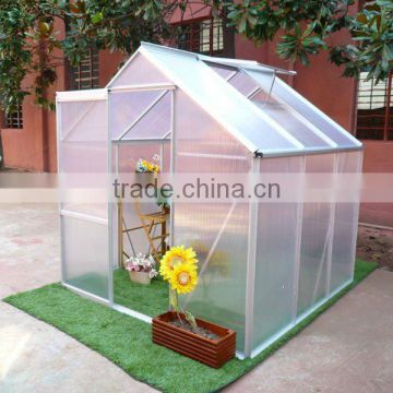 sinolily powder coated greenhouse with one top window