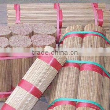 Various sizes of round bamboo incense sticks