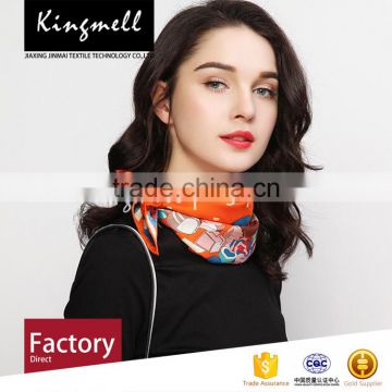 wholesale women's digital printing silk scarf square scarf