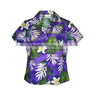 2015 fashion new style custom printed ladies hawaiian shirts