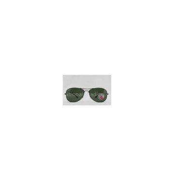 Black Frame Dark Green Lens Rayban Aviator Sun Glasses For Round / Oval Faces RB3362 59#
