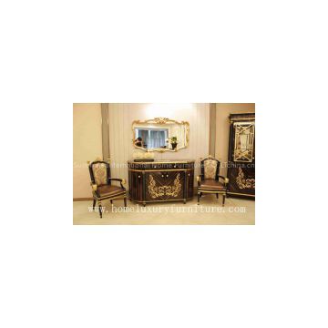 Console table decorations wood console table with mirror Italian style antique wall table