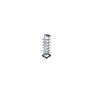 Two Side Wire metal shelving rack Retail Store Modular With Multiple Hooks