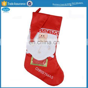 Santa Claus Face Embroider Christmas Stocking