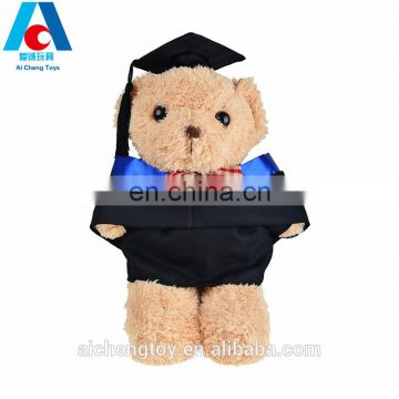 2017 wholesale custom plush stuffed girl graduation teddy bear toy