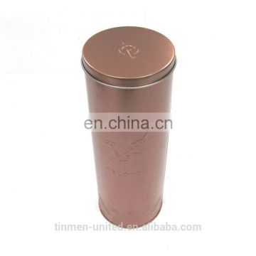 Classical brown round whisky packaging box tin box by Tinmen