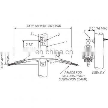 OPGW Single / Double Suspension Wood Pole / H-Frame Configuration Assemblies