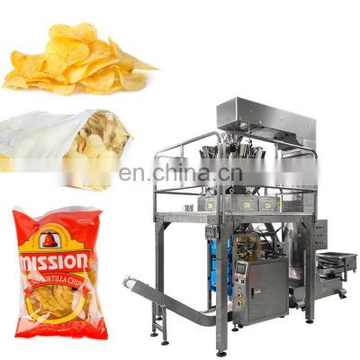 Automatic weighing system small chips packaging machine price potato chips packing machine plantain chips packing machine