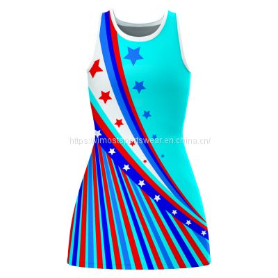 Vimost custom netball dress with fashionable design