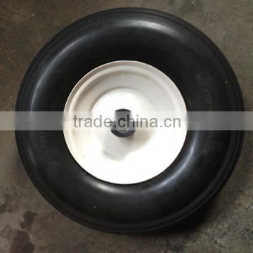 6 inch rubber wheel 4.00-6 white rim