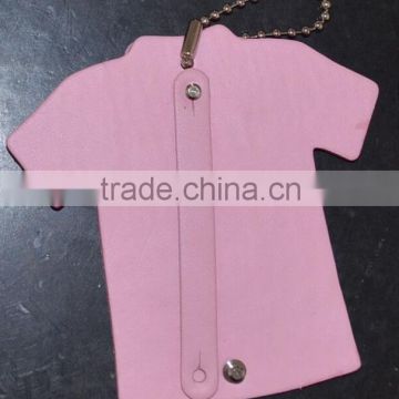 PU Leather T-shirt Shape Hang Tag can be Decorated with DIY Slide Letters                        
                                                Quality Choice