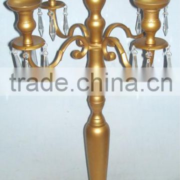 5 Arm Beads Candelabra Table Centerpiece for Hdome an Wedding Decoration/ Aluminium floor standing candelabra