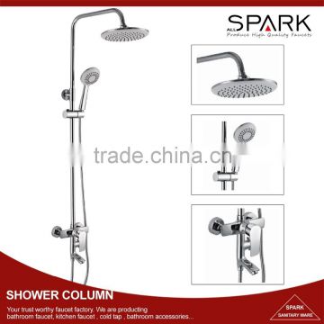 Good quality bathroom brass shower column set cw head shower
