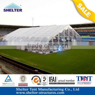 TFS Curve Zelt Event-Zelt mit transparentem PVC-Windlast 120 km / h